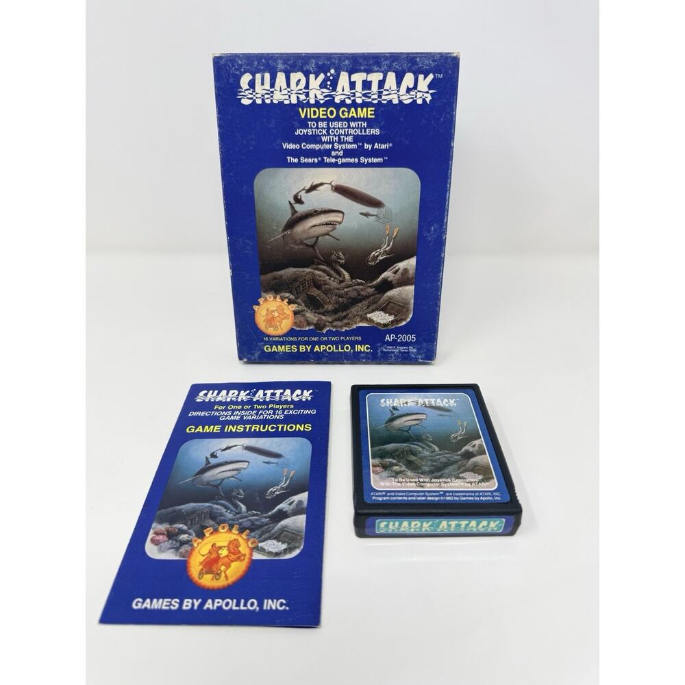 Shark Attack Atari 2600 Complete CIB Tested